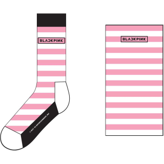Ponožky Black Pink - Stripes & Logo