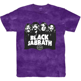 Tričko Black Sabbath - Band & Logo (Dye-Wash)