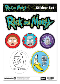 Set samolepiek Rick and Morty