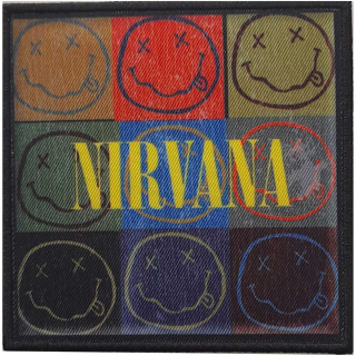 Nášivka Nirvana - Distressed Smiley Blocks