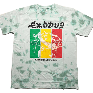ECO tričko Bob Marley - Rasta Colours (Dye-Wash)