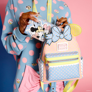 Mini batoh Loungefly - Disney - Minnie Mouse - Pastel Polka Dot