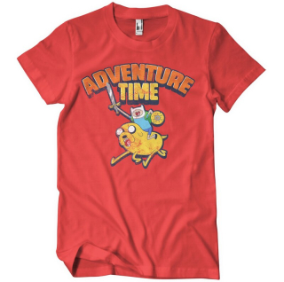 Tričko Adventure Time - Washed (červené)