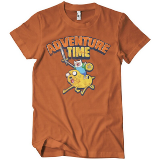 Tričko Adventure Time - Washed (tmavo-oranžové)