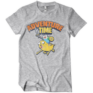 Tričko Adventure Time - Washed (sivé)