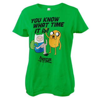 Dámske tričko Adventure Time - It's Adventure Time (zelené)
