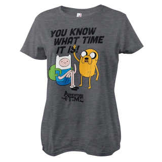 Dámske tričko Adventure Time - It's Adventure Time (šedé)