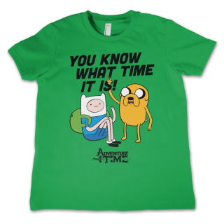 Detské tričko Adventure Time - It's Adventure Time (zelené)