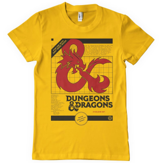 Tričko Dungeons & Dragons - 3 Volume Set (tmavo- žlté)