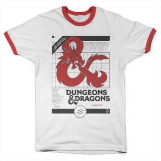 Tričko Dungeons & Dragons - 3 Volume Set (bielo-červené)
