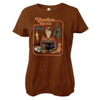 Dámske tričko Steven Rhodes - Voodoo Rituals For Beginners (Hnedé)