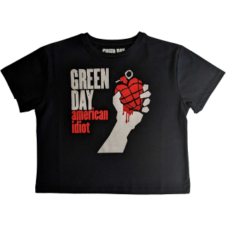 Dámske crop tričko Green Day - American Idiot