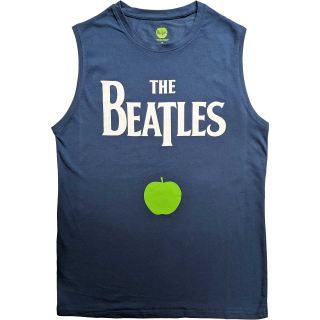 Tričko bez rukávov The Beatles - Drop T Logo & Apple
