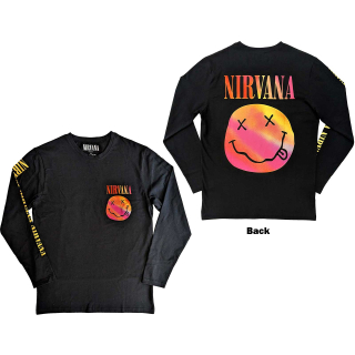 Tričko dlhé rukávy Nirvana - Gradient Happy Face