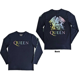 Tričko dlhé rukávy Queen - Rainbow Crest