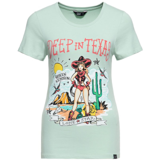 Dámske tričko Queen Kerosin - Deep In Texas Mint