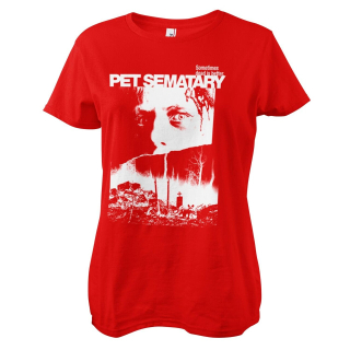 Dámske tričko Pet Sematary - Poster (červené)