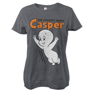 Dámske tričko Casper The Friendly Ghost - Casper (tmavo sivé)