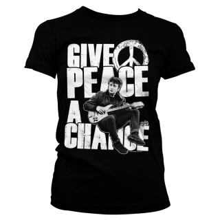 Dámske tričko John Lennon - Give Peace A Chance