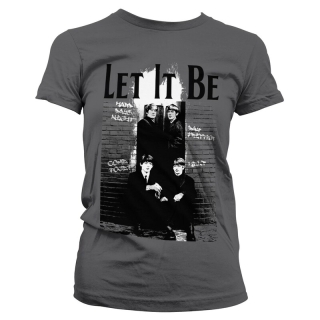 Dámske tričko The Beatles - Let It Be (šedé)