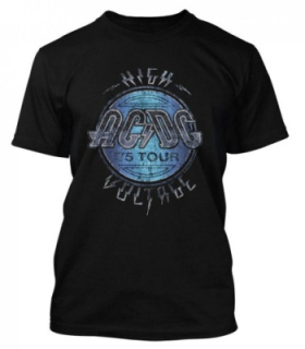 Tričko AC/DC - 75 Tour High Voltage Electric Blue