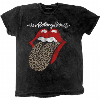 Tričko The Rolling Stones - Leopard Tongue (Acid Wash)