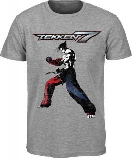 Tričko Tekken 7 - Logo - Grey Melange