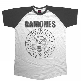 Tričko Ramones - Presidential Seal,bielo/čierne