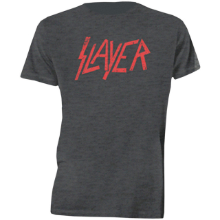 Tričko Slayer - Distressed Logo (šedé)