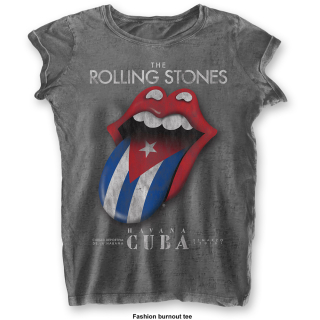 Dámske fashion tričko The Rolling Stones - Havana Cuba  (Burn Out)