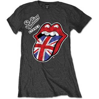 Dámske tričko The Rolling Stones - Vintage British Tongue (šedé)