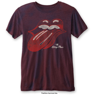 Tričko The Rolling Stones - Vintage Tongue (navy blue & red 2-tone)