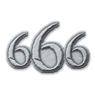 Kovový odznak 666