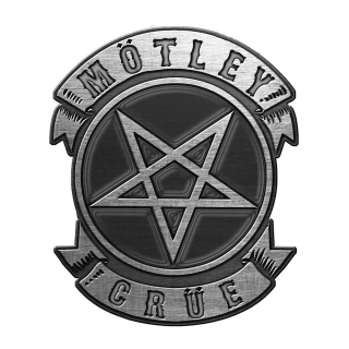 Kovový odznak Motley Crue - Pentagram