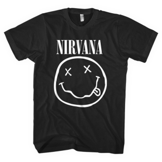 Tričko Nirvana - White Happy Face