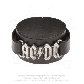 Kožený náramok AC/DC - Logo