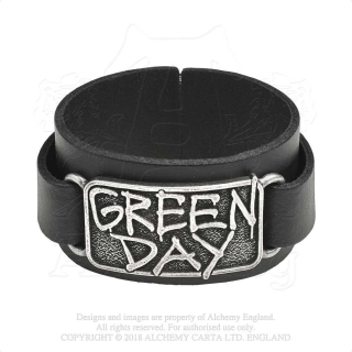 Kožený náramok Green Day - Logo