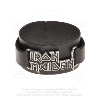Kožený náramok Iron Maiden - Logo
