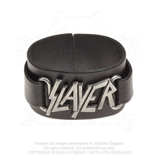 Kožený náramok Slayer - Logo