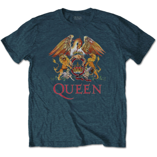 Tričko Queen - Classic Crest (Denim Blue)