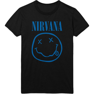 Tričko Nirvana - Blue Happy Face