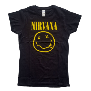 Dámske tričko Nirvana - Yellow Happy Face