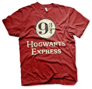 Tričko Harry Potter - Hogwarts Express Platform 9 - 3/4 (Bordové)