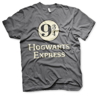 Tričko Harry Potter - Hogwarts Express Platform 9 - 3/4 (Šedé)