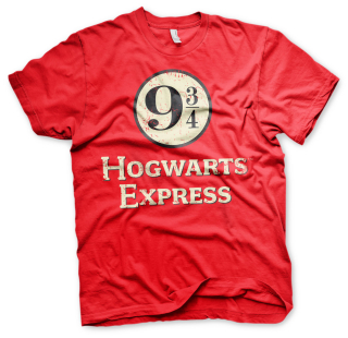 Tričko Harry Potter - Hogwarts Express Platform 9 - 3/4 (Červené)
