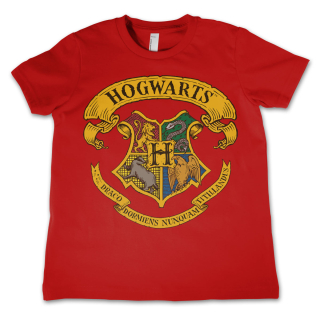 Detské tričko Harry Potter - Hogwarts Crest (Červené)