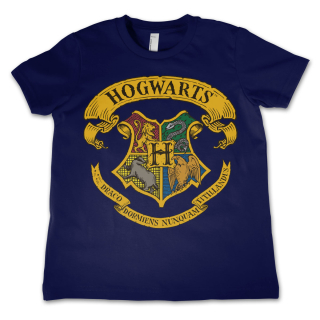 Detské tričko Harry Potter - Hogwarts Crest (Modré)