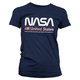 Dámske tričko NASA - United States (Modré)