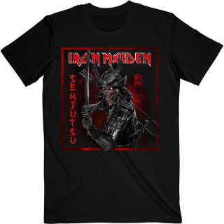 Tričko Iron Maiden - Senjutsu Cover Distressed Red
