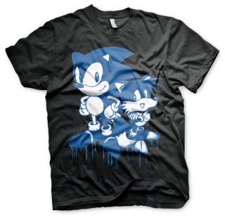Tričko Sonic The Hedgehog - Sonic and Tails Sprayed 